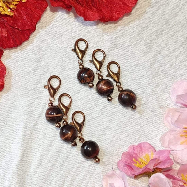 Maschenmarkierer rotes Tigerauge