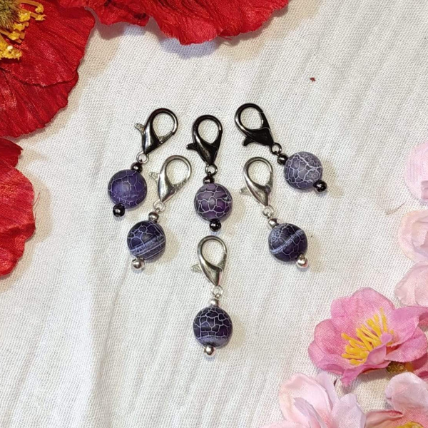 Maschenmarkierer gefärber Schlangenhautachatchat