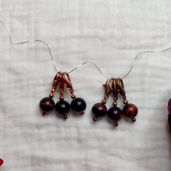 Maschenmarkierer rotes Tigerauge