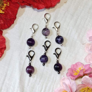 Maschenmarkierer Achat gefärbt