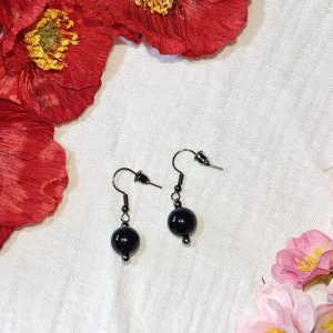 Ohrringe Tigerauge gefärbt